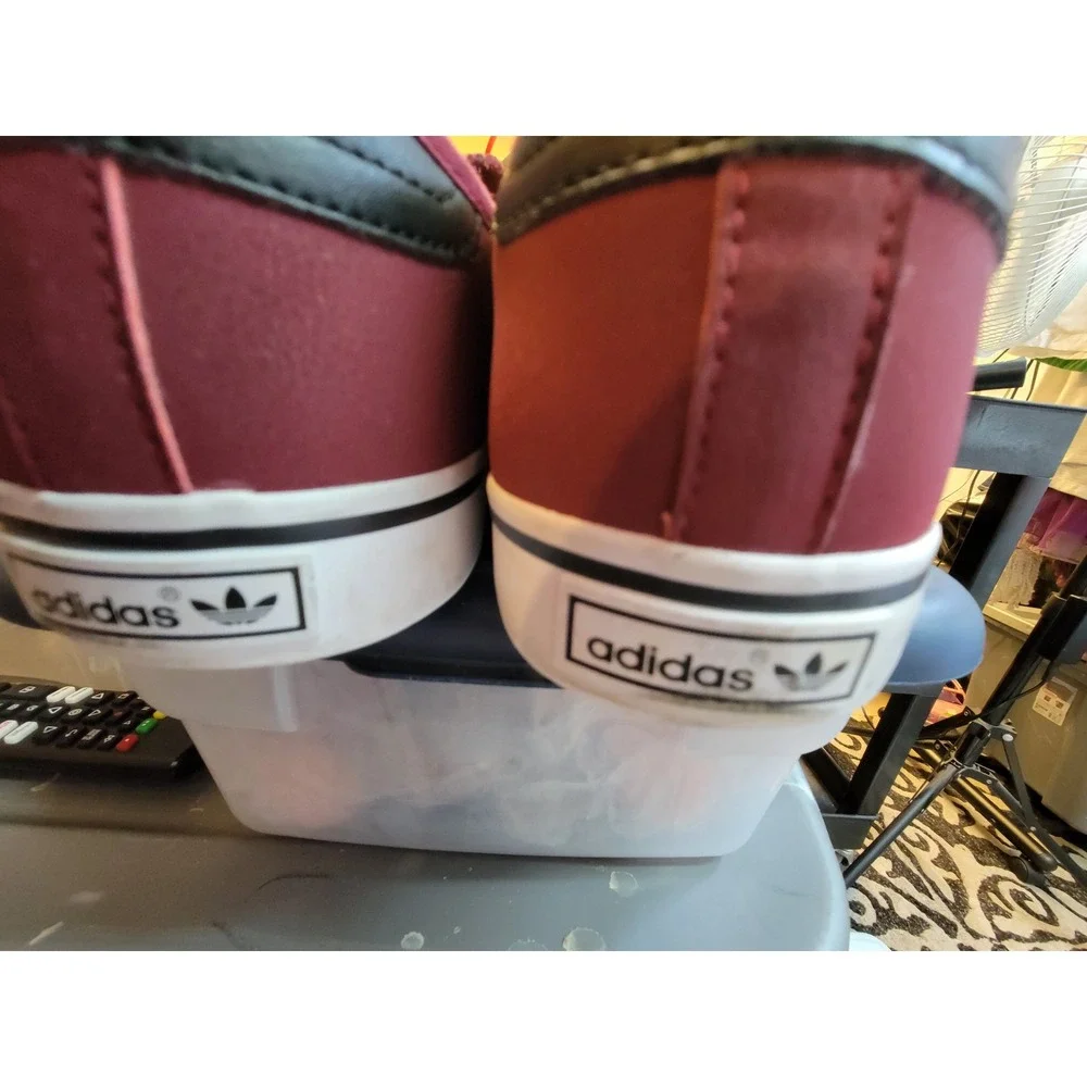 New Adidas Adi-Ease Burgundy Black White Mens Skate Shoes D68889 Size 11